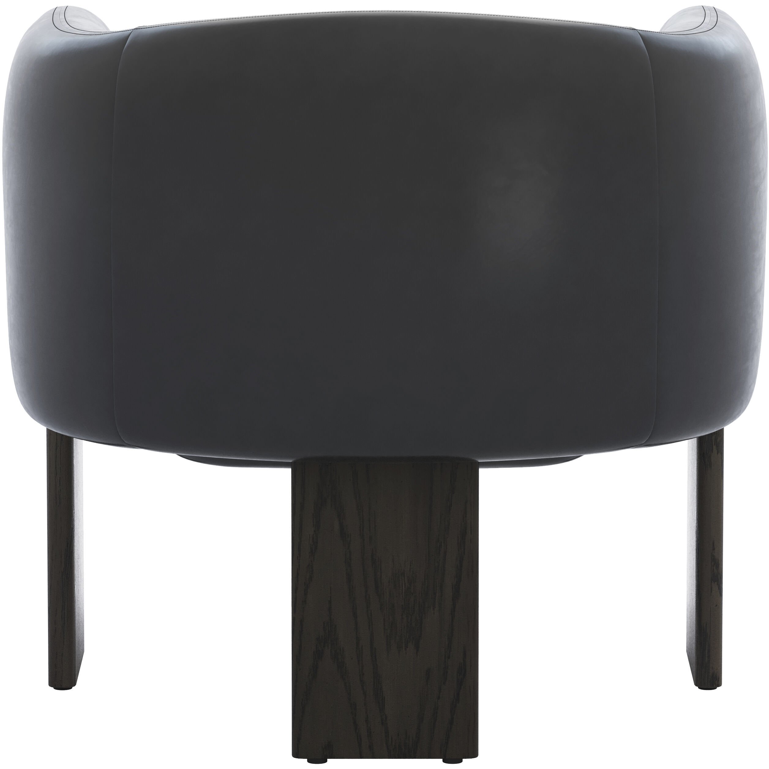 Trine Dark Brown / Vintage Black Night Leather Lounge Chair